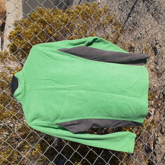 Champion Green & Grey Partial Zip Jacket, Size L - Picture 5 of 8